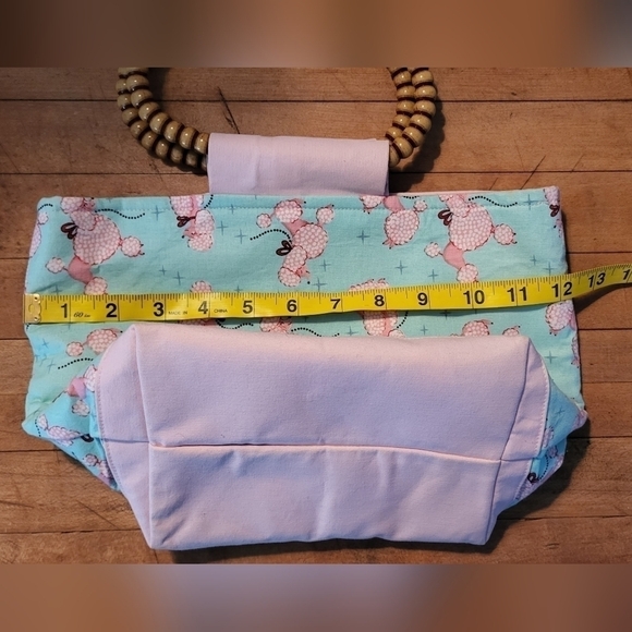 Handmade Retro Poodle Pattern Bucket Handbag - Picture 5 of 9